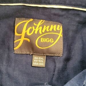 Johnny Bigg Navy Shirt Button Down. Button Cuffs. New With Tags